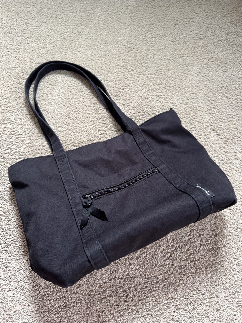 Vera Bradley Black cotton Messenger Tote